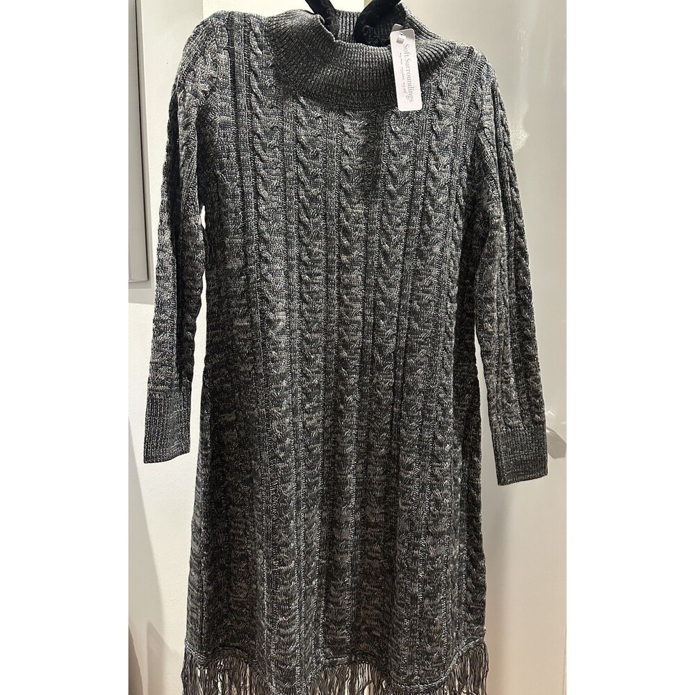 NWT$150 Soft Surroundings Gray Neve Sweater Dress, sz L 14/16, Gift or Keep!